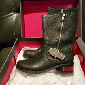 Vince Camuto black WEX moto Boots